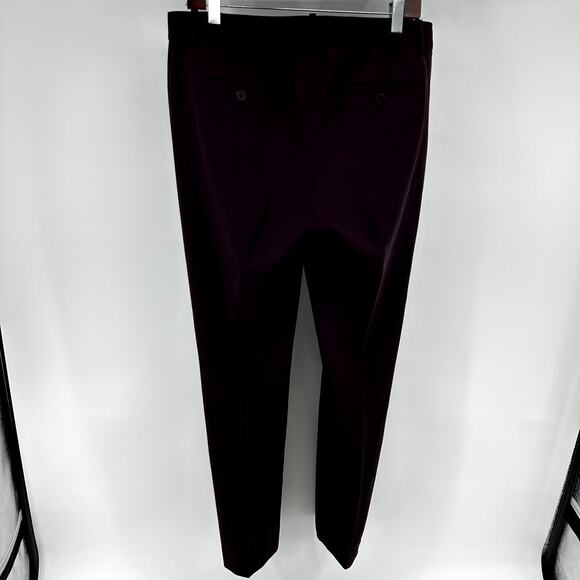 Theory Custom Max 2 Stretch Italian Wool Relaxed Fit Pant Straight Eggplant 10 - Picture 6 of 6